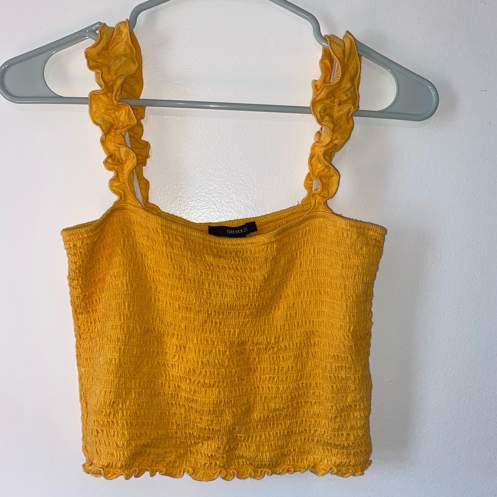 Yellow ribbed tank top- never worn!!